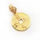 916 Fu Lu Shou Square Coin Pendant