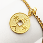 916 Fu Lu Shou Square Coin Pendant