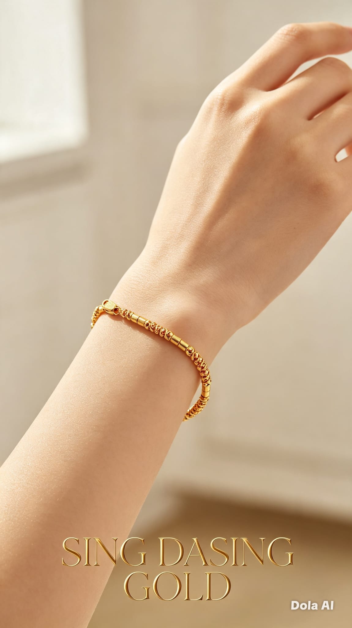 916 Bamboo Bean Bracelet