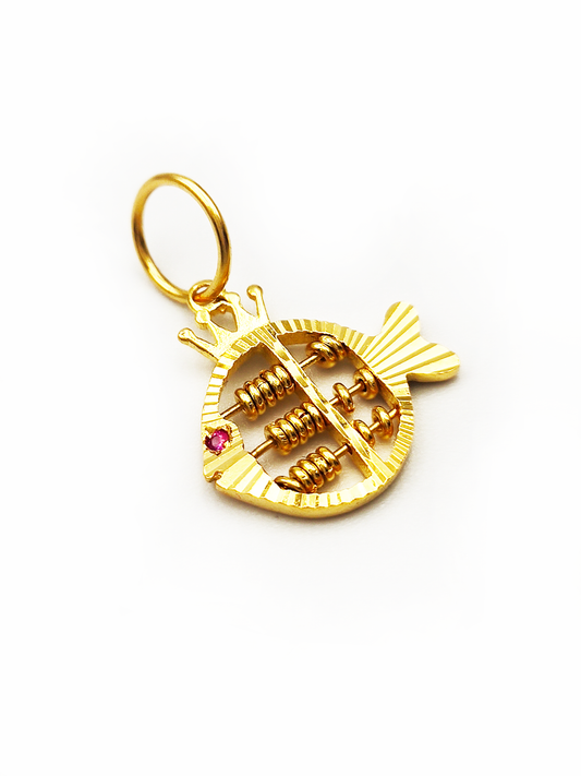 916 Fish Abacus Pendant