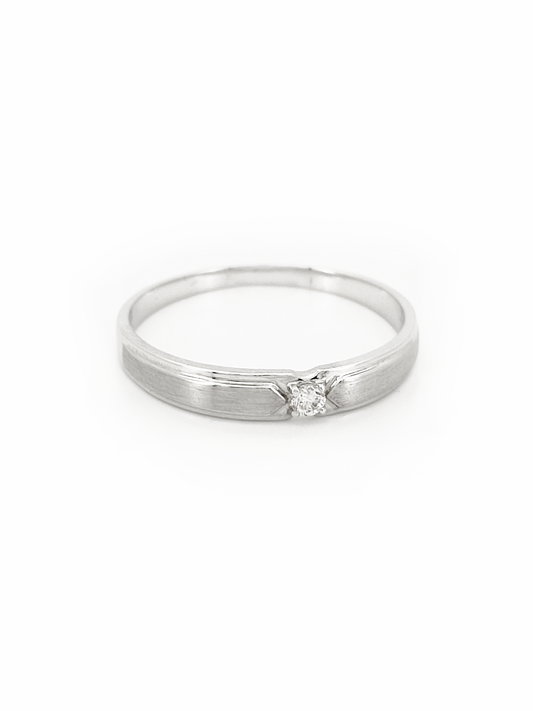 White Gold Ring With Diamond 0.03CT