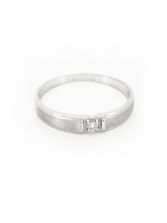 White Gold Ring With Diamond 0.03CT