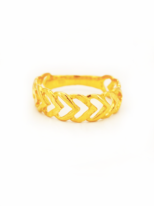916 Gold Heart Ring