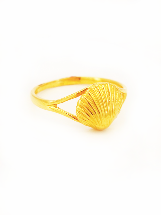 916 Gold Shell Ring