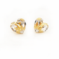 916 2 Tone Heart Earrings