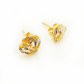 916 2 Tone Heart Earrings
